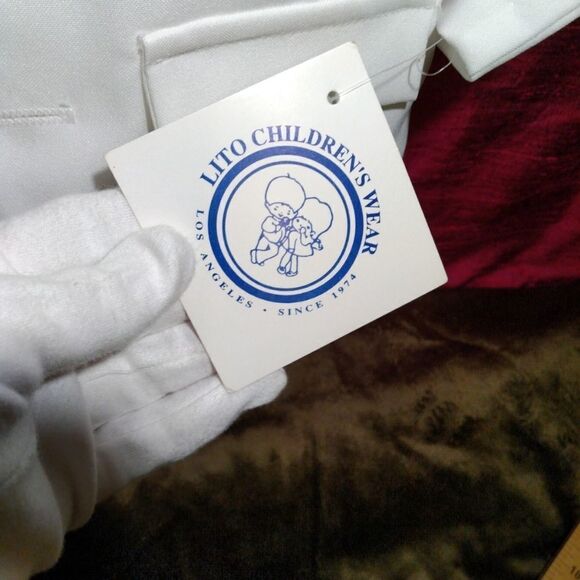 Vintage never wore child's 3 piece suit white - Picture 5 of 12